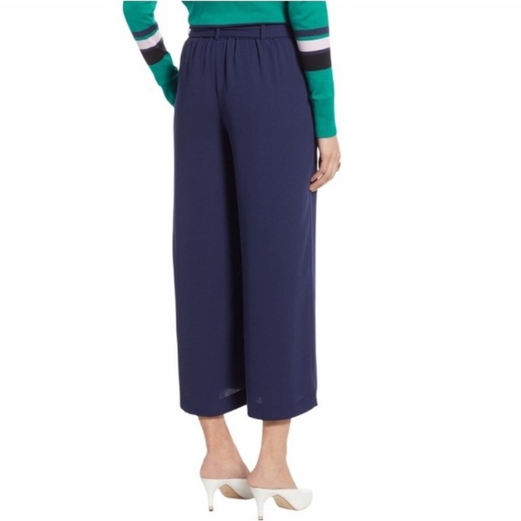 🆕Halogen Navy Blue Flowing Crop Pant - Picture 2 of 13